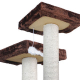 Cat Scratching Poles Post Furniture Tree House Brown - JVEES