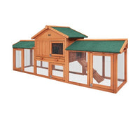 Large Chicken Coop Metal Run Wooden Cage - JVEES