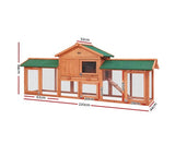 Large Chicken Coop Metal Run Wooden Cage - JVEES