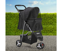 3 Wheel Pet Stroller - Black - JVEES