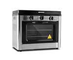Portable Gas Oven and Stove Silver and Black - JVEES