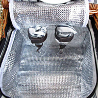 2 Person Picnic Basket Set w/ Cooler Bag Blanket - JVEES