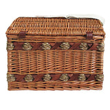 4 Person Picnic Basket Set w/ Cheese Board Blanket - JVEES