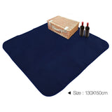 4 Person Picnic Basket Set with Cooler Bag Blanket - Navy - JVEES