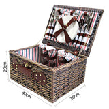 4 Person Picnic Basket Set w/ Blanket - JVEES