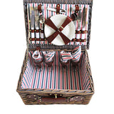 4 Person Picnic Basket Set w/ Blanket - JVEES