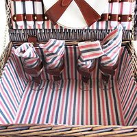 4 Person Picnic Basket Set w/ Blanket - JVEES