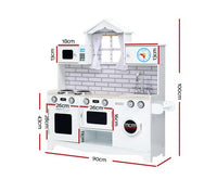 Kids Wooden Kitchen Play Set - White - JVEES