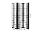 3 Panel Room Divider - Black - JVEES