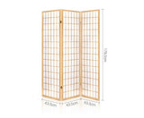 3 Panel Room Divider - Natural - JVEES