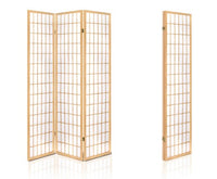 3 Panel Room Divider - Natural - JVEES