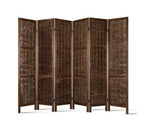 Room Divider 6 Panel Brown - JVEES