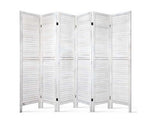 Room Divider 6 Panel White - JVEES