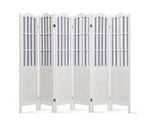 Room Divider 6 Panel White - JVEES