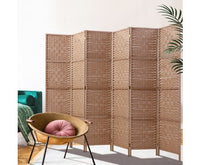 6 Panel Room Divider Screen Privacy Rattan Timber - JVEES