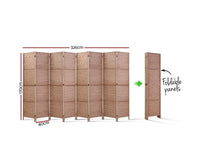 8 Panel Rattan Room Divider - JVEES