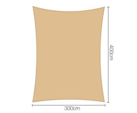 3M x 4M Heavy Duty Shade Sail - Sand 185gsm - JVEES