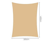 3M x 4M Heavy Duty Shade Sail - Sand 185gsm - JVEES