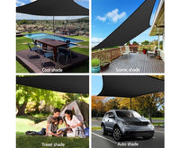 3x4m Shade Sail  280gsm Black - JVEES