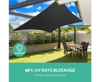 3x4m Shade Sail  280gsm Black - JVEES