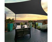 3x4m Shade Sail  280gsm Black - JVEES