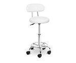 PU Leather Swivel Salon Stool White - JVEES