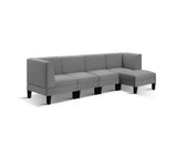 5 Seater Sofa Bed Set Modular Lounge Chair Chaise Suite Couch Fabric - JVEES