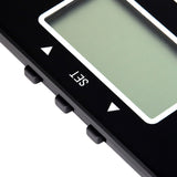 Electronic Digital Body Fat & Hydration Bathroom Glass Scale Black - JVEES