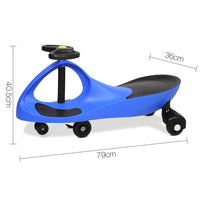 Pedal Free Swing Car 79cm - Blue - JVEES