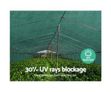 1.83x30m 30% UV Shade Cloth - Green - JVEES