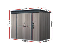 Garden Shed Outdoor Storage 2.31x1.31M