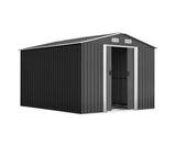 260cm x 389cm x 202cm (W x D x H) Metal Shed - Grey - JVEES