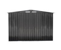 260cm x 389cm x 202cm (W x D x H) Metal Shed - Grey - JVEES