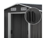 260cm x 389cm x 202cm (W x D x H) Metal Shed - Grey - JVEES