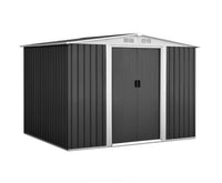 2.05 x 2.57M Steel Base Garden Shed - Grey - JVEES