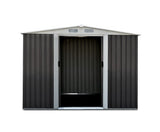 2.05 x 2.57M Steel Base Garden Shed - Grey - JVEES