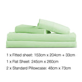 4 Piece Microfibre Sheet Set Queen – Green - JVEES