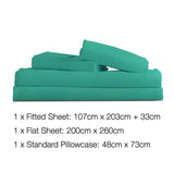 3 Piece Microfibre Sheet Set King Single– Aqua - JVEES