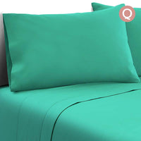 4 Piece Microfibre Sheet Set Queen– Aqua