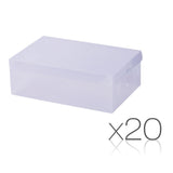 Set of 20 Clear Foldable Portable Shoe Boxes