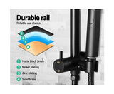 WELS 9 inch Rain Shower Head Round Wall Arm Handheld Spray Bracket Rail Mat Black - JVEES