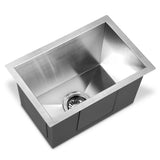 Stainless Steel Kitchen Laundry Sink with Strainer Waste 450 x 300mm