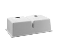 790x460mm Granite Stone Sink Top or Undermount Double White - JVEES