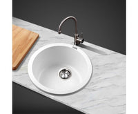 Kitchen Sink Granite Stone Top or Undermount - White 440x190mm - JVEES