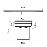 Square Stainless Steel Shower Grate Drain Floor Bathroom 800mm - JVEES