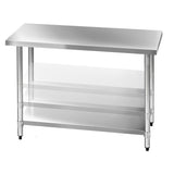 304 Stainless Steel Kitchen Work Bench Table 1219mm - JVEES