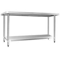 304 Stainless Steel Kitchen Work Bench Table 1524mm - JVEES