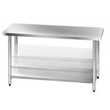 304 Stainless Steel Kitchen Work Bench Table 1524mm - JVEES