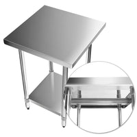 430 Stainless Steel Kitchen Work Bench Table 610mm - JVEES