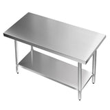430 Stainless Steel Kitchen Work Bench Table 1219mm - JVEES